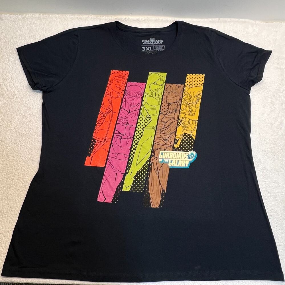 Lootwear Womens T-Shirt Guardians Of The Galaxy Exclusive Multicolor, Sz 3XL